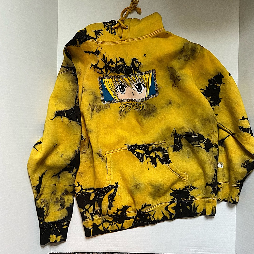 Hypland KURAPIKA Eyes hoodie Yellow/Black  tie dye